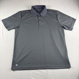 Stormtech Performance H2X Dry Golf Polo Mens L Gray Shirt Preppy Casual Stretch